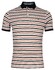 Baileys Piqué Allover Yarn Dyed Stripes Poloshirt Mocca Brown