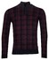 Baileys Pullover Shirt Style Zip Allover 2-Color Jacquard Knit Check Pullover Burgundy