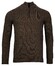 Baileys Pullover Shirt Style Zip Single Knit Lambswool Pullover Dark Brown Melange