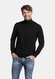 Baileys Roll Neck Pullover Single Knit Cotton Cashmere Pullover Black