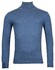 Baileys Rollneck Cotton Cashmere Single Knit Pullover Denim Blue