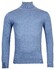 Baileys Rollneck Cotton Cashmere Single Knit Pullover Mid Blue