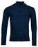 Baileys Shirt Style Zip Single Knit Pima Cotton Pullover Dark Blue
