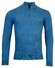 Baileys Shirt Style Zip Single Knit Pima Cotton Pullover Mid Blue Melange