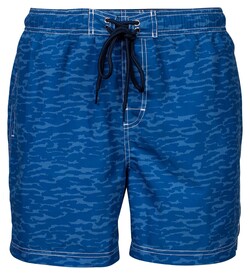 Baileys Subtle Pattern Swim Short Jeans Blauw