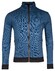 Baileys Sweat Cardigan Zip 2-Tone Jacquard Doubleface Interlock Cardigan Bright Blue