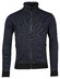 Baileys Sweat Cardigan Zip 2-Tone Jacquard Doubleface Interlock Cardigan Deep Denim Blue