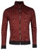 Baileys Sweat Cardigan Zip 2-Tone Jacquard Doubleface Interlock Cardigan Deep Red