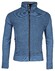 Baileys Sweat Cardigan Zip Front Back Jacquard Doubleface Vest Denim Blue