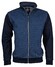 Baileys Sweat Cardigan Zip Front Jacquard Brick Design Vest Blauw