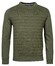 Baileys Sweat Crew Neck Front Double Layer Knit Structured Stripes Pullover Green