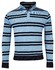 Baileys Sweat Half Zip Piqué Yarn Dyed Stripes Two-Tone Doubleface Pullover Bright Cobalt