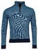 Baileys Sweater Half Zip 2-Tone Oxford Doubleface Jacquard Interlock Pullover Navy