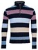 Baileys Sweater Half Zip Pique Doubleface 2Tone Stripes Pullover Grape