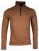 Baileys Sweatshirt Half Zip Allover Honeycomb Pullover Brown