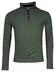 Baileys Sweatshirt Half Zip Allover Slub Waffle Trui Donker Groen