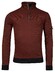 Baileys Sweatshirt Half Zip Yarn Dyed Jacquard Doubleface Interlock Pullover Deep Orange