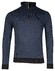 Baileys Sweatshirt Half Zip Yarn Dyed Jacquard Doubleface Interlock Pullover Mid Denim Blue