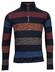 Baileys Sweatshirt Zip Jacquard Pique Yarn Dyed Stripes Pullover Ginger Bread