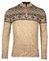 Baileys Top Part Norwegian Knit Design Half Zip Lambswool Pullover Beige