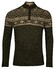 Baileys Top Part Norwegian Knit Design Half Zip Lambswool Pullover Dark Green