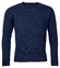 Baileys Two Ply Scottish Lambswool V-Neck Pullover Single Knit Trui Dark Denim Blue