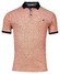 Baileys Two-Tone Piqué Allover Small Diagonal Ovals Pattern Polo Red Earth