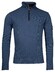 Baileys Uni Color Allover Waffle Texture Interlock Half Zip Sweatshirt Pullover Deep Denim Blue