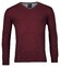 Baileys Uni Color Cotton V-Neck Single Knit Pullover Aubergine