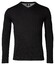 Baileys Uni Color Cotton V-Neck Single Knit Pullover Black