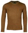 Baileys Uni Color Cotton V-Neck Single Knit Pullover Brown