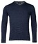 Baileys Uni Color Cotton V-Neck Single Knit Pullover Dark Blue