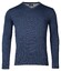 Baileys Uni Color Cotton V-Neck Single Knit Pullover Deep Denim Blue