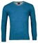 Baileys Uni Color Cotton V-Neck Single Knit Pullover Denim Blue