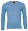 Baileys Uni Color Cotton V-Neck Single Knit Trui Midden Blauw