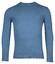 Baileys Uni Color Crew Neck Single Knit Trui Midden Blauw