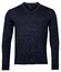 Baileys V-Hals Merinowol Uni Color Single Knit Trui Dark Blue