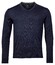 Baileys V-Hals Merinowol Uni Color Single Knit Trui Deep Denim Blue