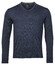 Baileys V-Hals Merinowol Uni Color Single Knit Trui Denim Blue