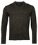 Baileys V-Hals Merinowol Uni Color Single Knit Trui Donker Groen