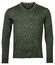 Baileys V-Hals Merinowol Uni Color Single Knit Trui Groen