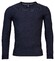 Baileys V-Neck Allover 2-Tone Structure Knit Pullover Navy