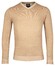 Baileys V-Neck Body And Sleeves Two-Tone Structure Jacquard Pullover Dark Sand