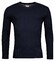 Baileys V-Neck Cotton Cashmere Single Knit Pullover Navy