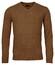 Baileys V-Neck Lambswool Uni Color Single Knit Pullover Brown