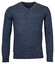 Baileys V-Neck Lambswool Uni Color Single Knit Trui Deep Denim Blue