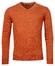 Baileys V-Neck Lambswool Uni Color Single Knit Trui Deep Orangered