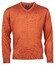 Baileys V-Neck Merino Pullover Single Knit Trui Terracotta