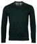 Baileys V-Neck Pullover Single Knit Combed Cotton Pullover Green Melange