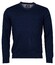 Baileys V-Neck Pullover Single Knit Combed Cotton Pullover Night Blue Melange